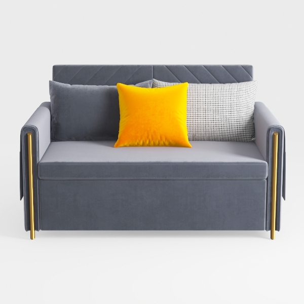 Baxton Studio Oksana Daybeds, Twin, Light Grey