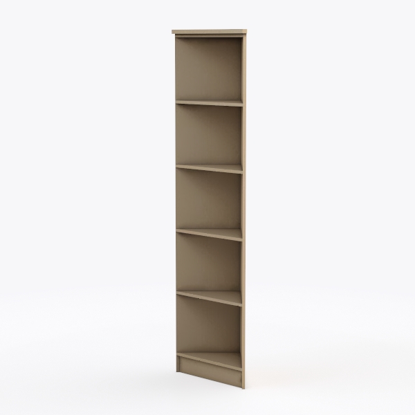 Shelves Oak Tall Narrow Right Angled Corner