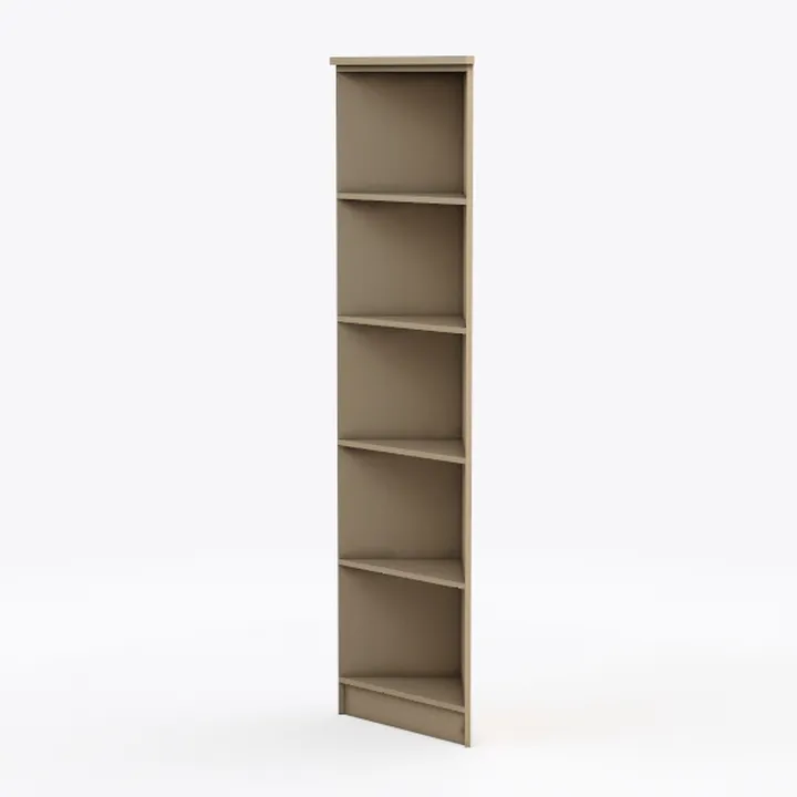 Minimalist Solid Wood Narrow Bookshelf 3D Model