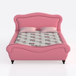 BOWERY HILL Faux Leather Tufted Queen Platform Bed