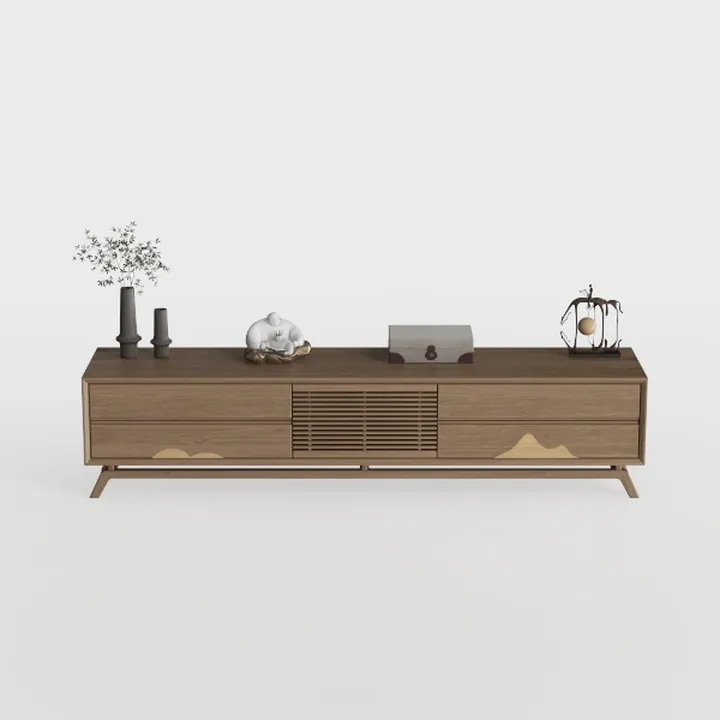 59" TV Console, Mid Century Modern Media Console 
