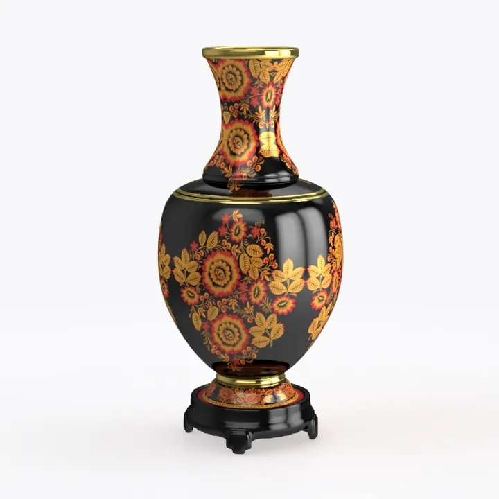 Golden Jingdezhen ceramics, Chinese style enamel colored vase decorations, home decor, living room, antique rack, vase insertion
