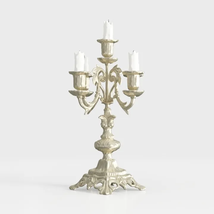 5 Arms Candle Holder, 5 Arms Alloy Candle Holder