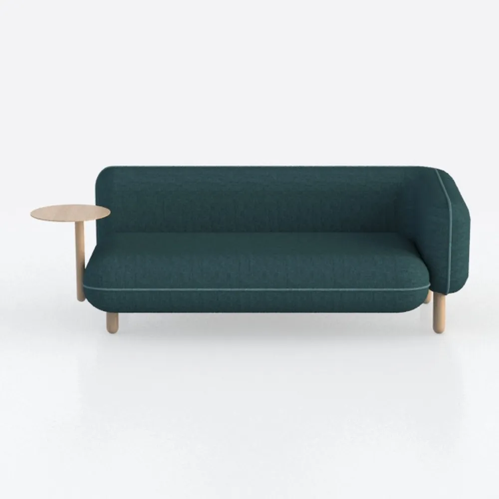 FDP Pro Series Upholstered Armless Mobile Sofa wit