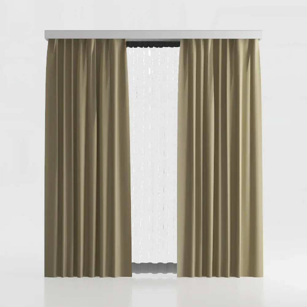 Central Park Cotton Linen Full Blackout Curtain 