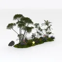 perennial border-Cozy Garden Right 45 Degree View