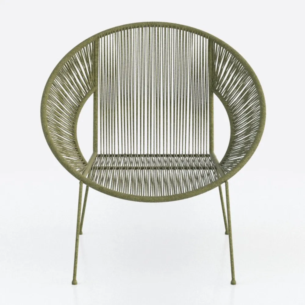 Louanne Black Rattan Occasional Chair