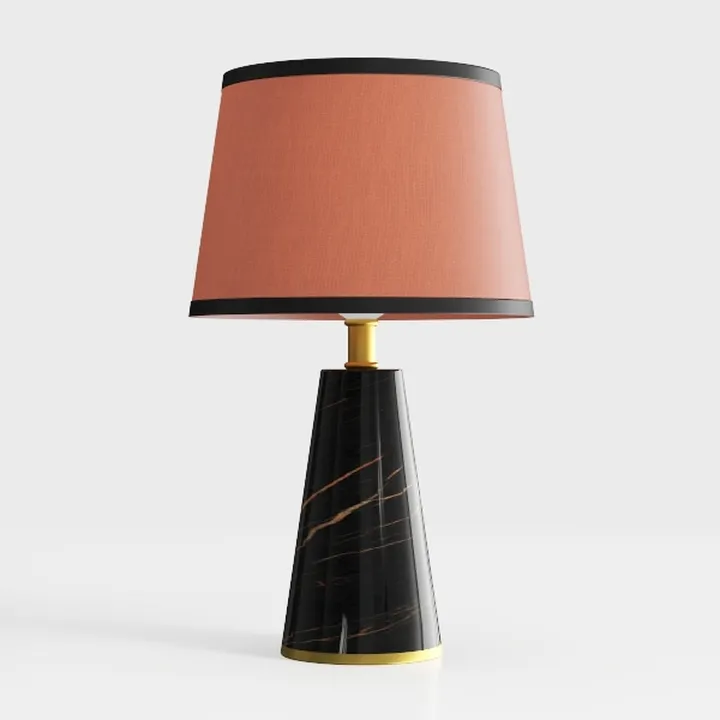 POPETPOP Wooden Table Lamp Modern Cloth Art Desk