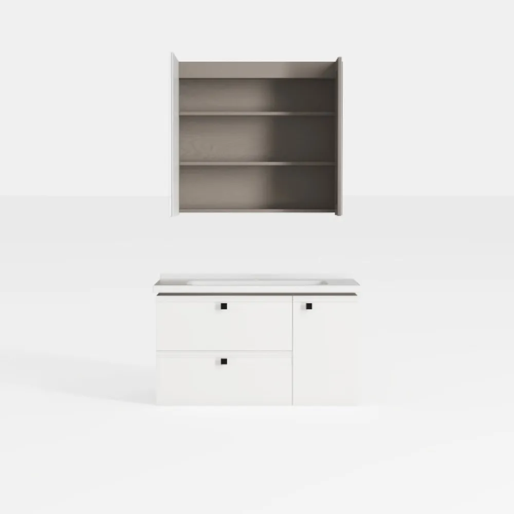 Merax Storage Cabinet with Doors and Two Drawers,