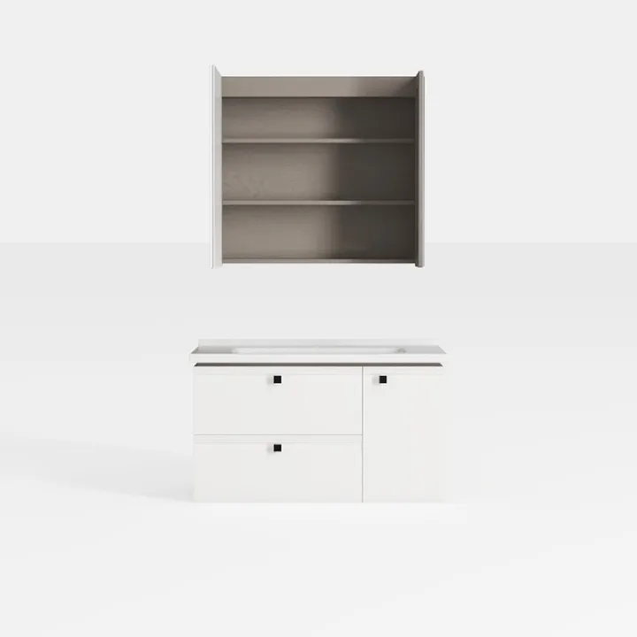 Merax Storage Cabinet with Doors and Two Drawers,