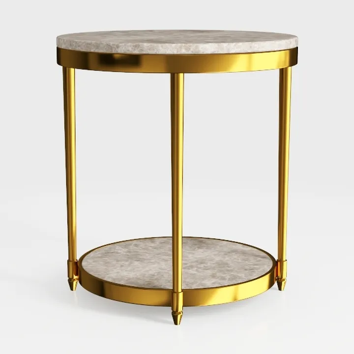 Real Relax Round Coffee Table, Clear Glass Top Cof