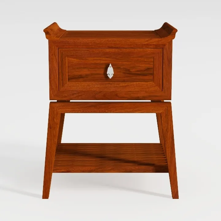 Artswish Solid Wood Nightstand with Charging