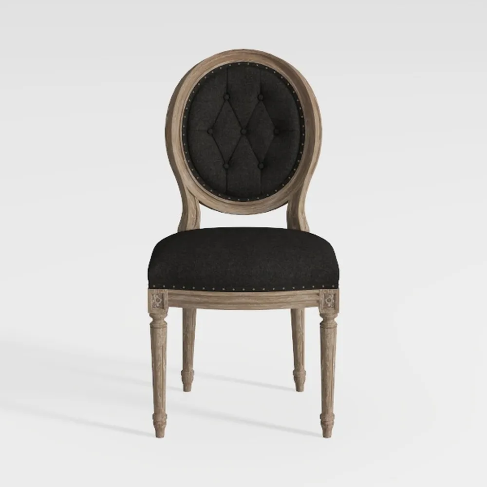 Thick Upholstered Kitchen Chairs 2pcs French