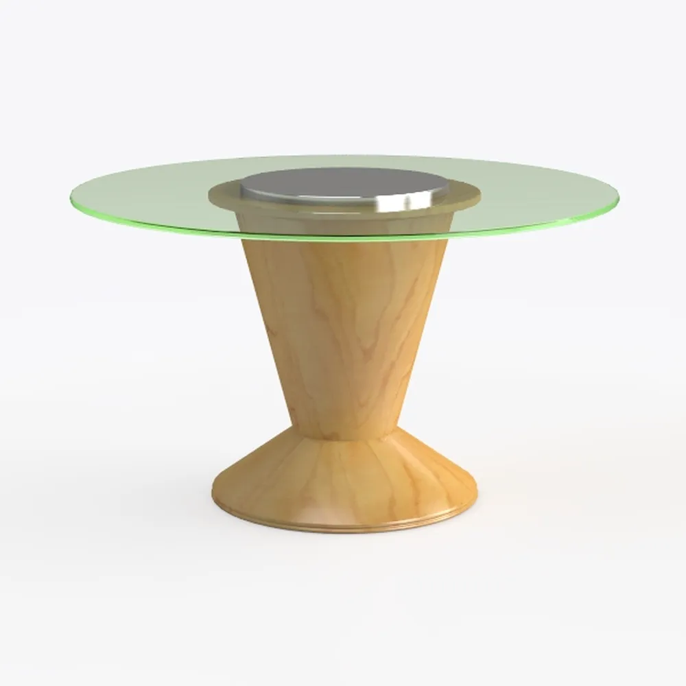 homary Round Concrete Coffee Table with Premium