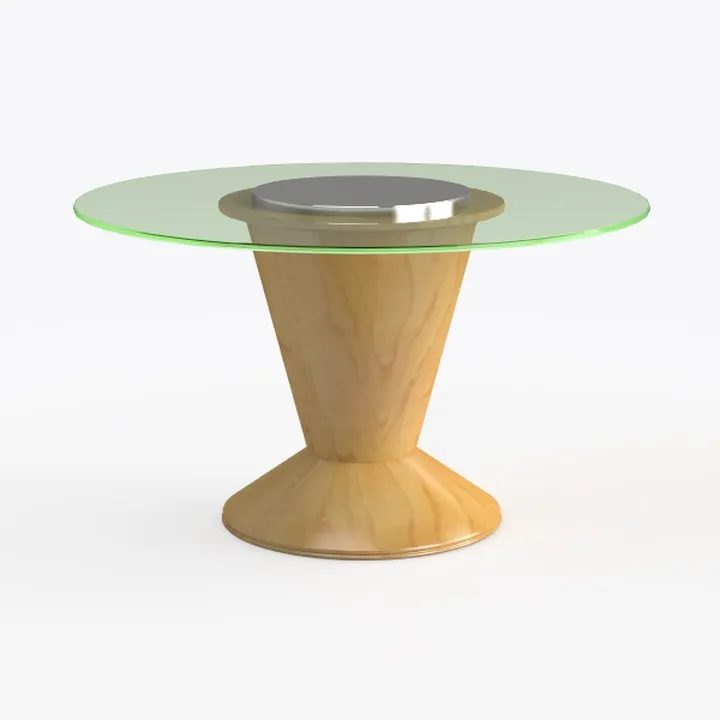 homary Round Concrete Coffee Table with Premium