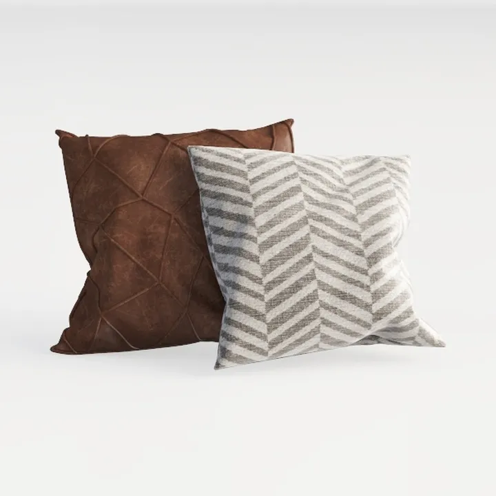 Yaertun Set of 2 Faux Leather Stripe Decorative