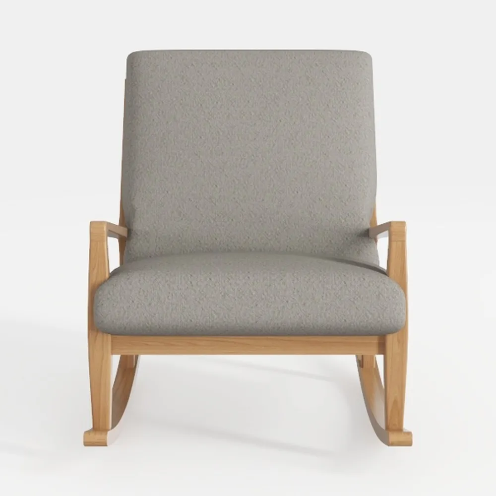 Modern Adjustable Headrest Pillow Rocking Chair