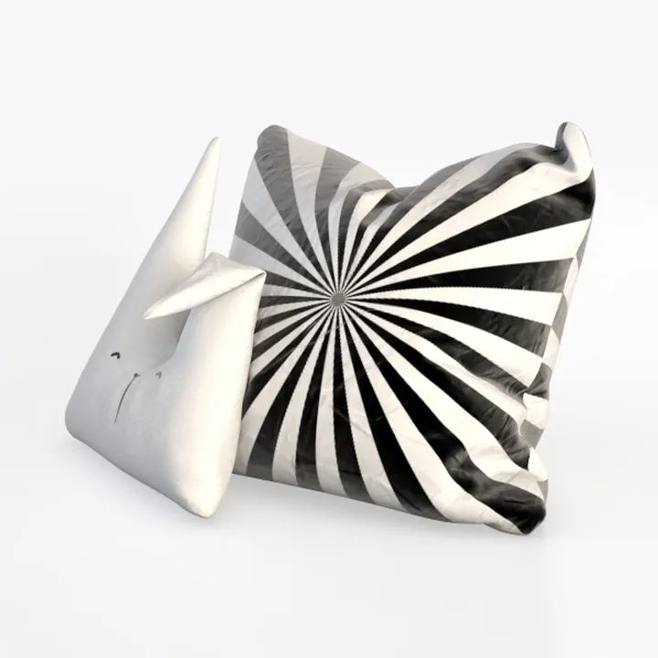 ANRODUO Set of 2 Stripes Outdoor Waterproof Pillow