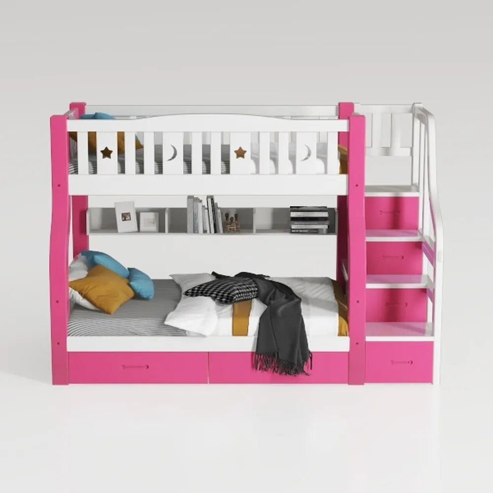DICTAC Low Twin Size Loft Bed with Reading Corner 