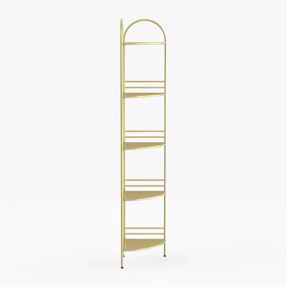 YITAHOME Gold Bookshelf and Bookcase, 71.3” Tall