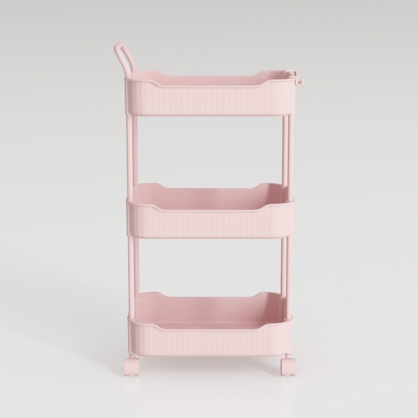 Danpinera 3-Tier Rolling Cart, Metal Storage Cart