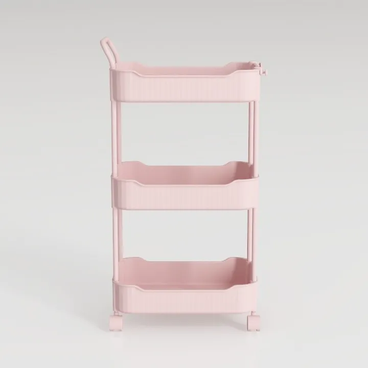 Danpinera 3-Tier Rolling Cart, Metal Storage Cart