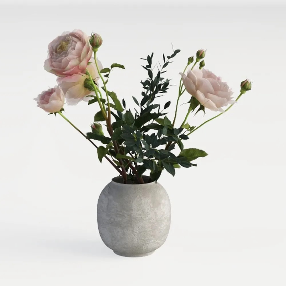 mizii 4Pcs Purple Artificial Roses Flowers Fake