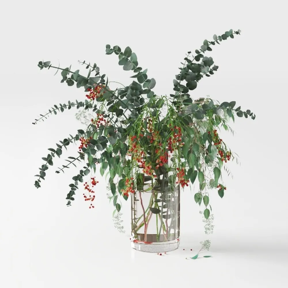 LUEUR 6Pcs Artificial Flowers with Ceramic Pot Fak