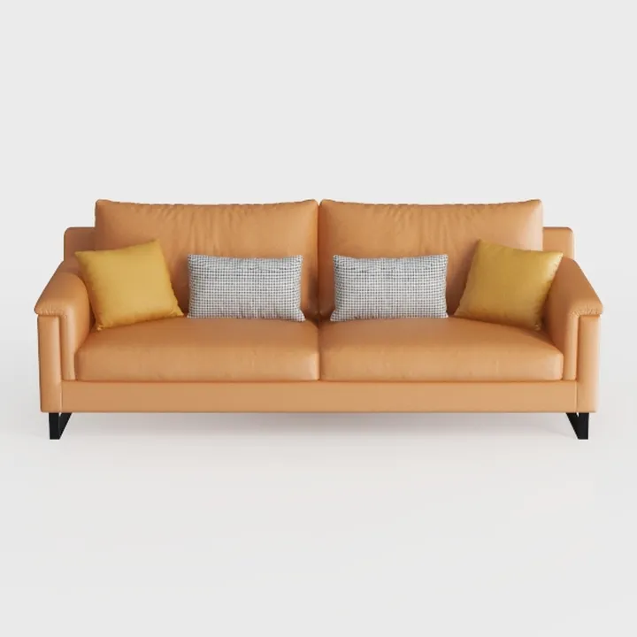 POLY & BARK Sorrento Leather Couch – 86-Inch Leath