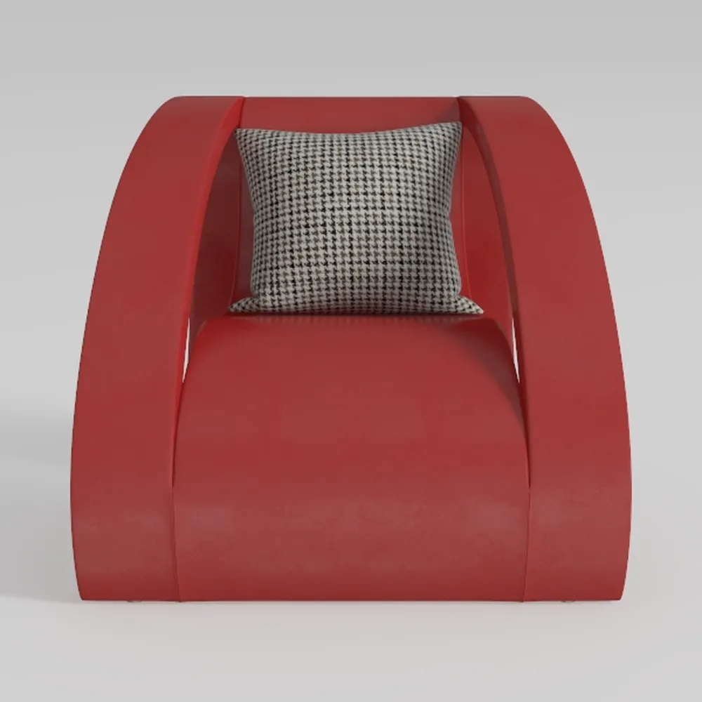 Furnimart Pumpkin-Shaped Oversized Accent Chair,