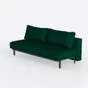 Linen Sofa Modern Couch w/Wooden Legs - Living Left 45 Degree View