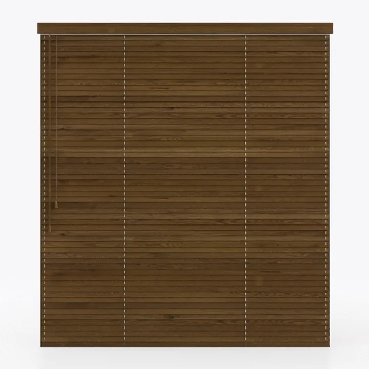 Walnut Wood Horizontal Window Blinds 3D Model
