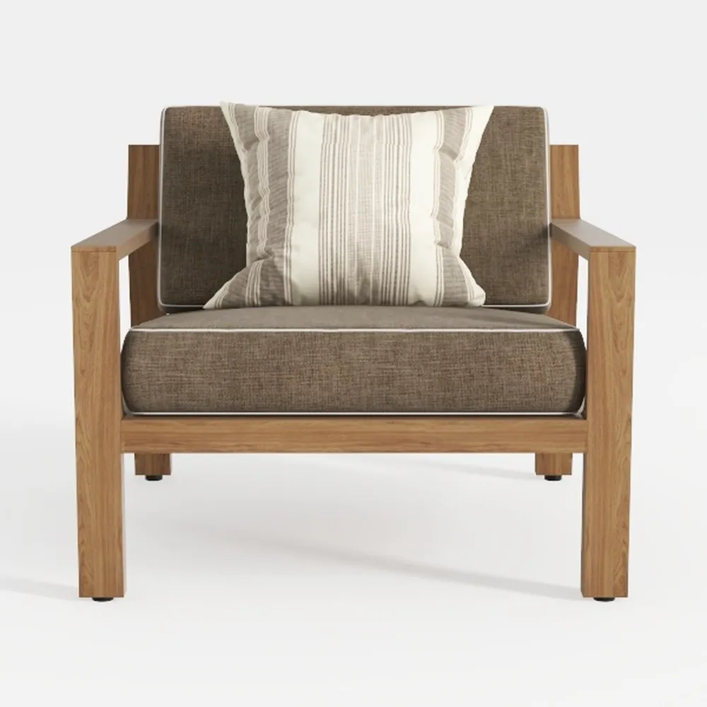 Giantex Mid Century Modern Accent Chair, Wooden Ar