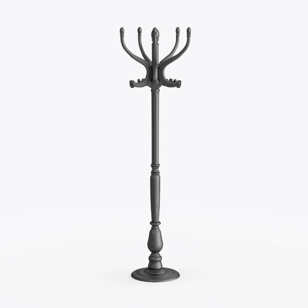 16-inch Iron Candlestick Holders, Black 5-Arm