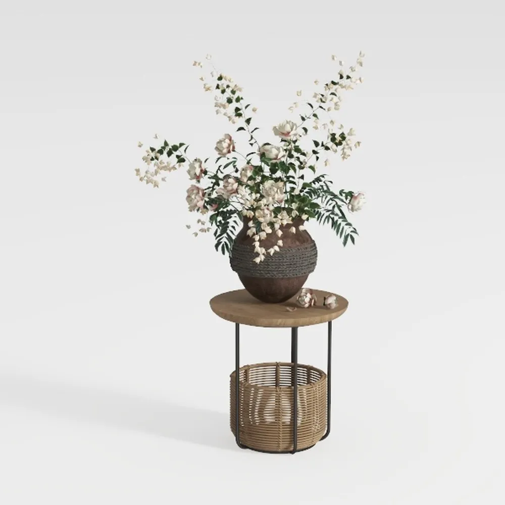 Artificial Olive Tree with White Tall Planter