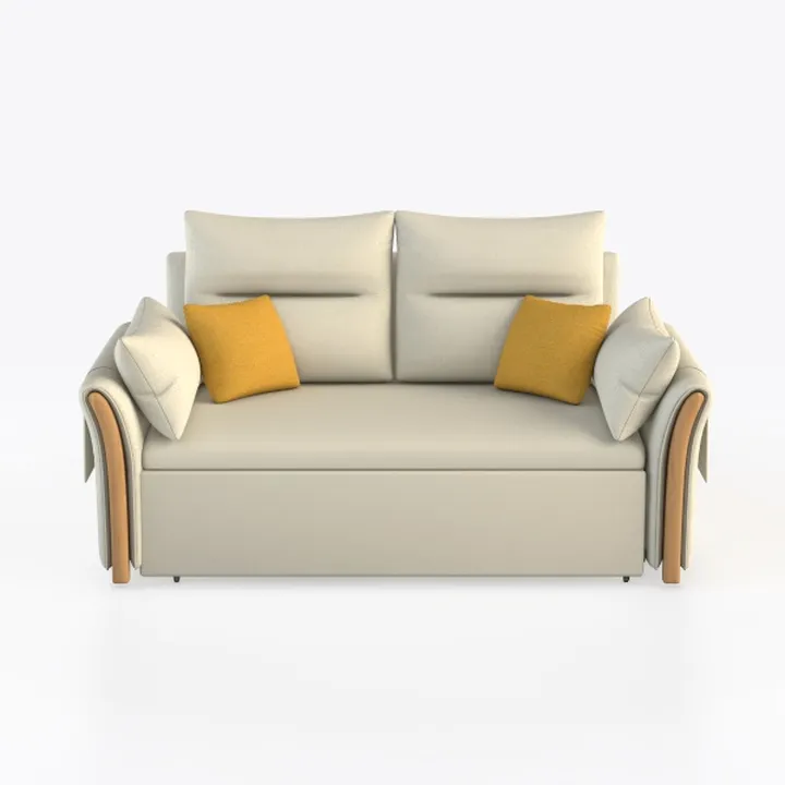 Tennozu Linen Fabric Loveseat Sofa, Convertible Fu