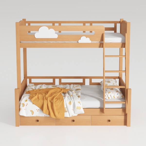 Giantex Twin Over Twin Bunk Bed, Solid Wood Bunk B