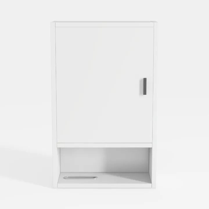Bathroom Wall Cabinet, White 24"x30" Wood Wall