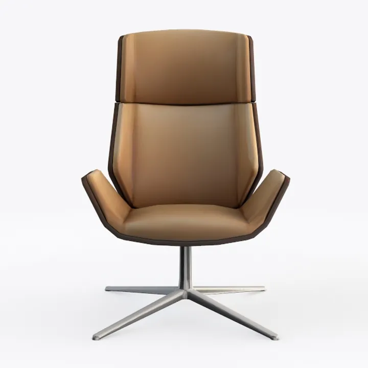 Furniture of America Altha Modern Swivel Base Faux