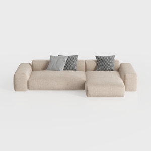 Acanva Corduroy Convertible Modular L Shaped Secti