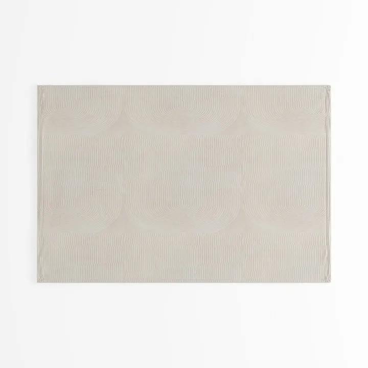 Minimalist Neutral Textured Area Rug 3D Model