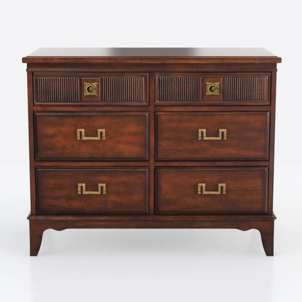 HULALA HOME Transitional Nightstand with 3 Drawers