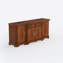 57.87" Fluted Sideboard Buffet Cabinet with Right 45 Degree View