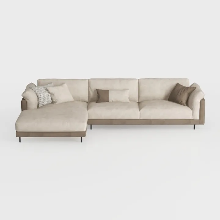 Ball & Cast 111" Upholstered 3-Seater Curved