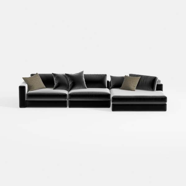 Corner Chaise Sofa L-Shaped Modern Furniture