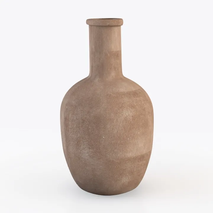 1 Pc Single Brown Handmade Ceramic Vase Home