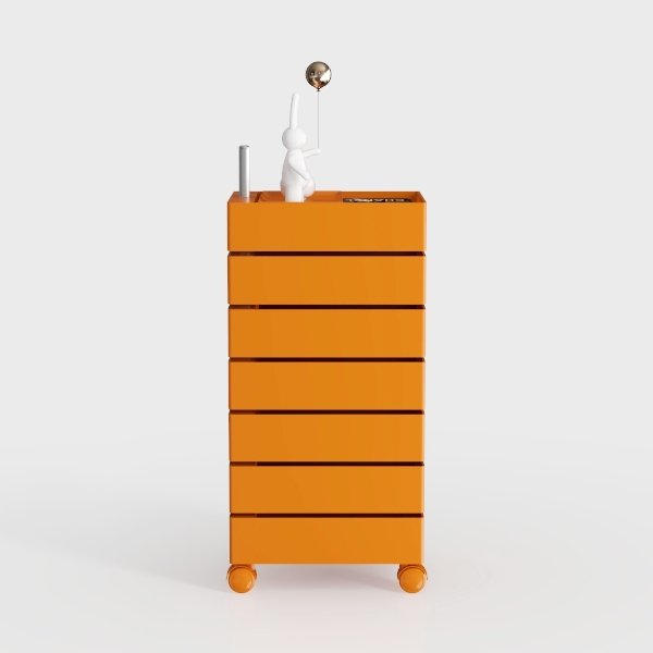 Nightstand Rotating Locker Movable Bedside Table