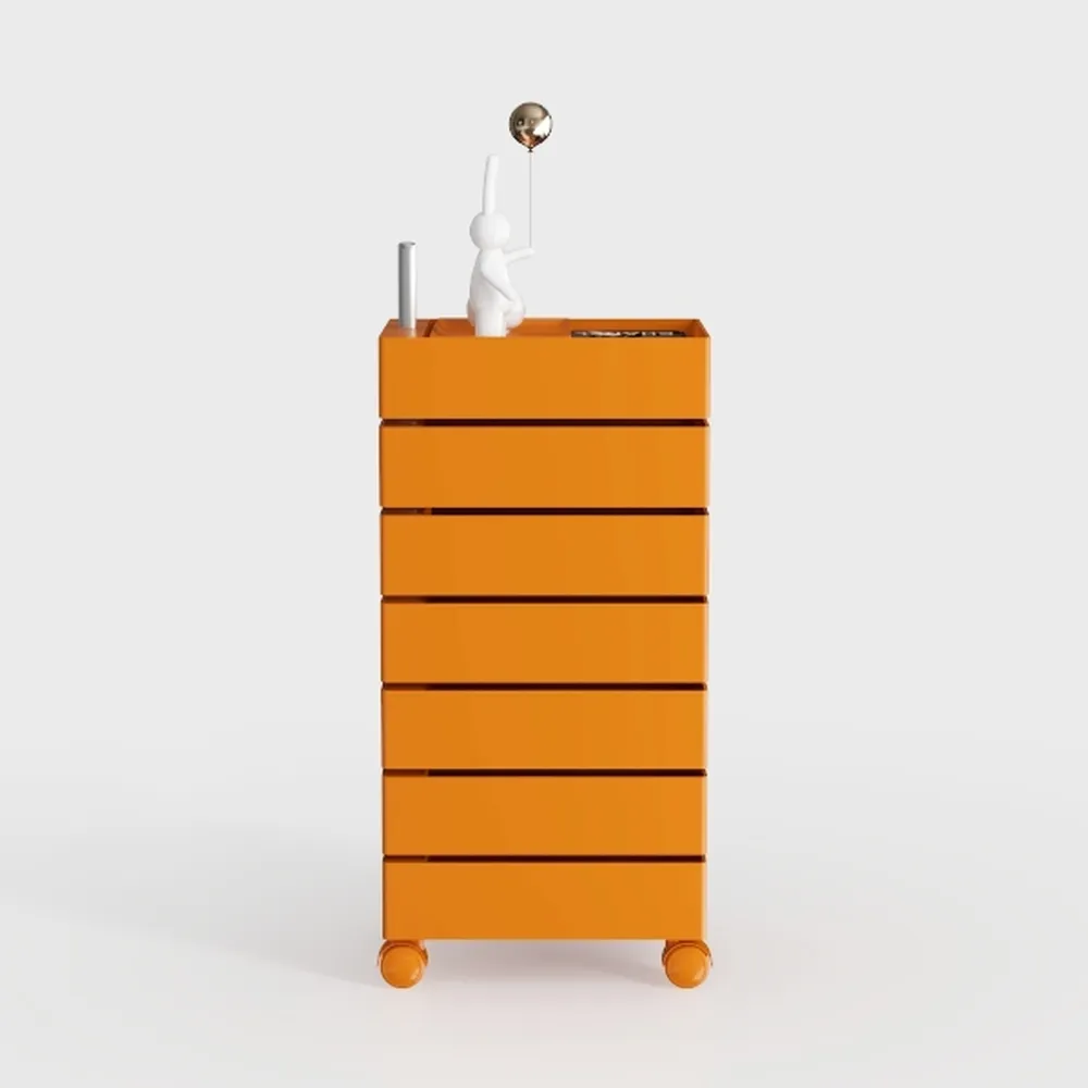 Nightstand Rotating Locker Movable Bedside Table