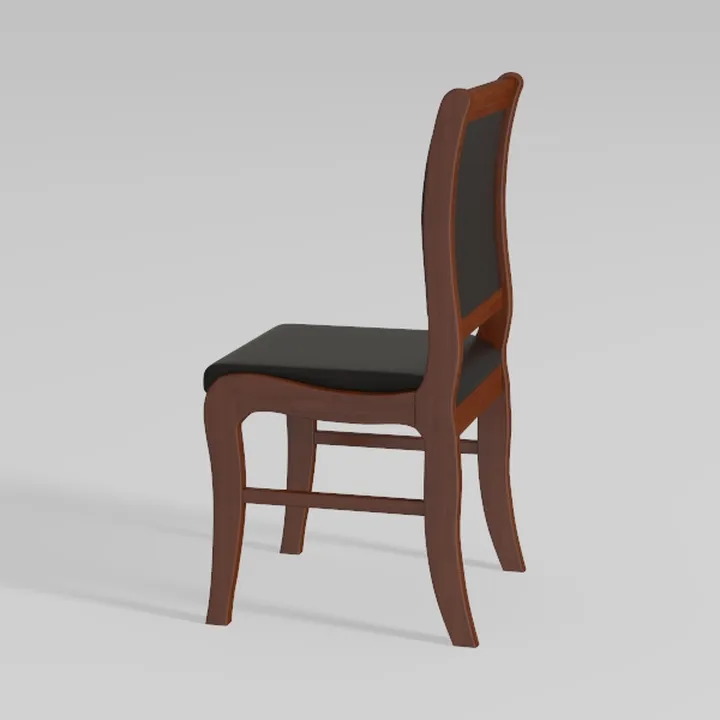 Faux Leather Upholstered Dining Chairs, Brown(Set