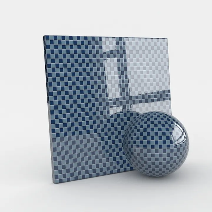 dark blue plaid-Mosaic
